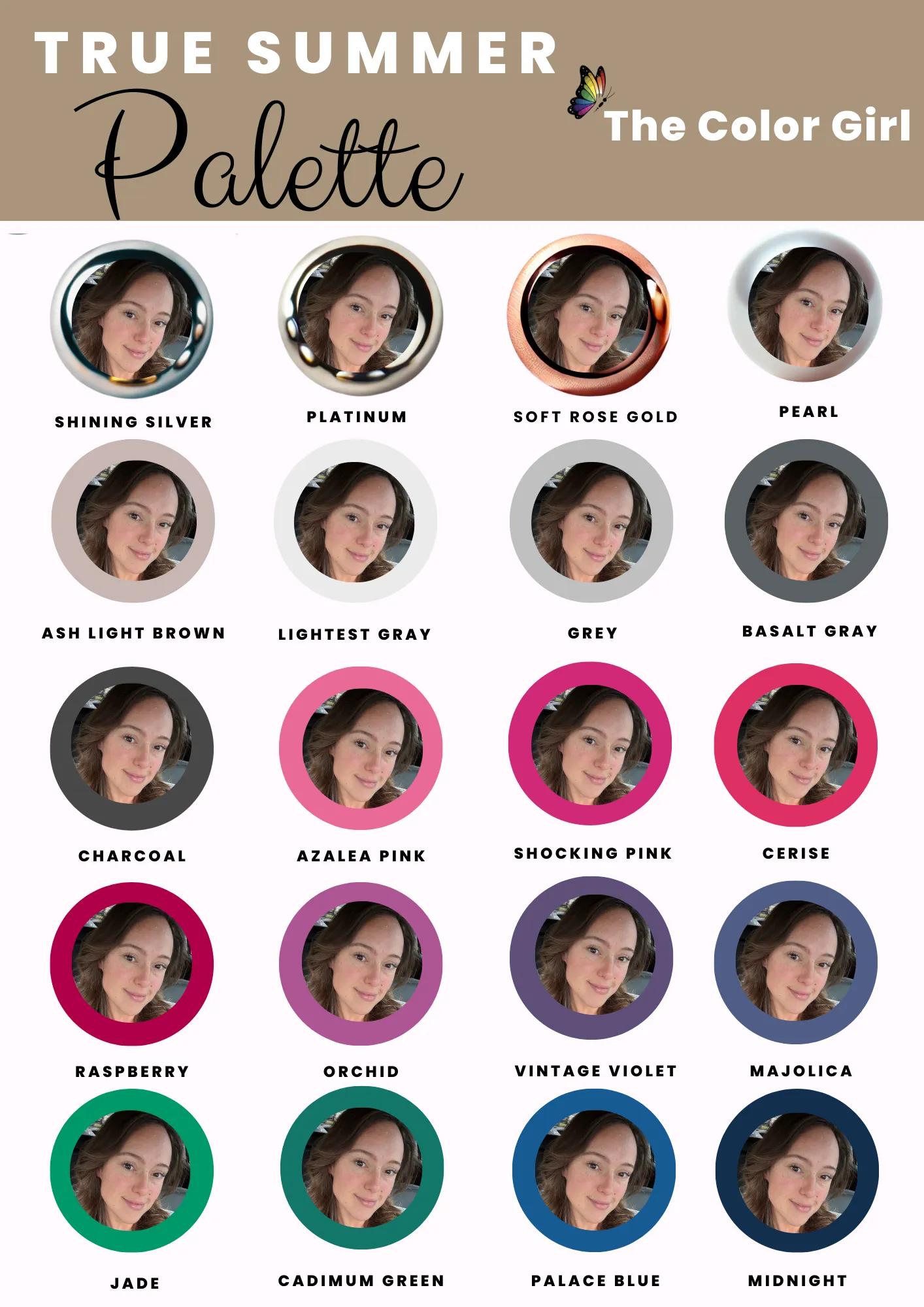 Personalized Color Palette showing best colors